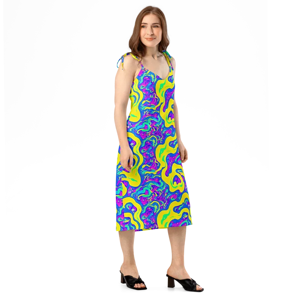 Fevered Flow on Slip Dress — Right Front