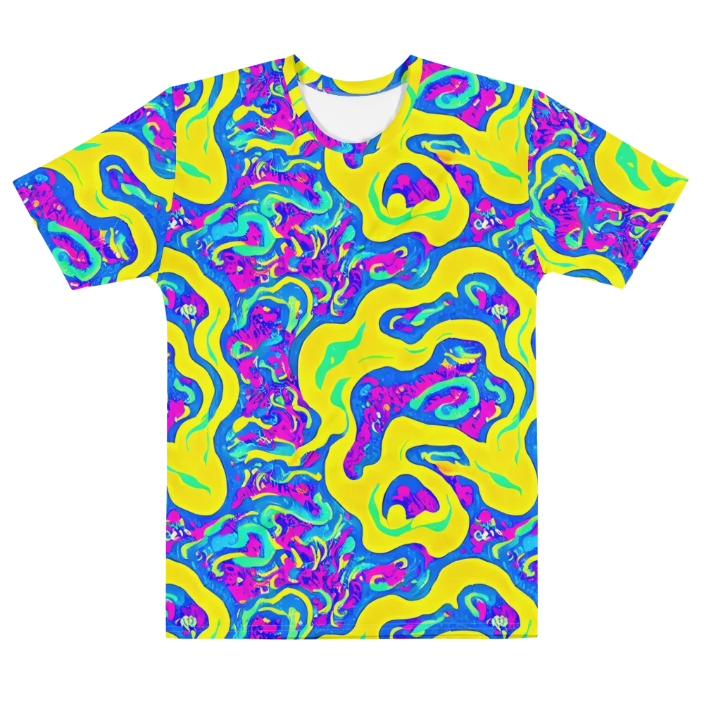 Fevered Flow on Men's Cotton Crew Neck T-Shirt — Front