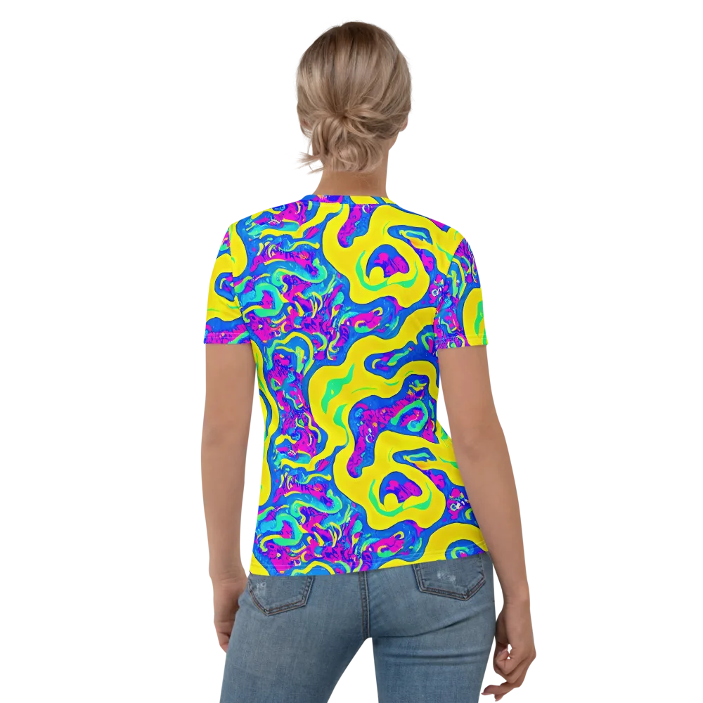 Fevered Flow on Women's Crew Neck T-Shirt — Back