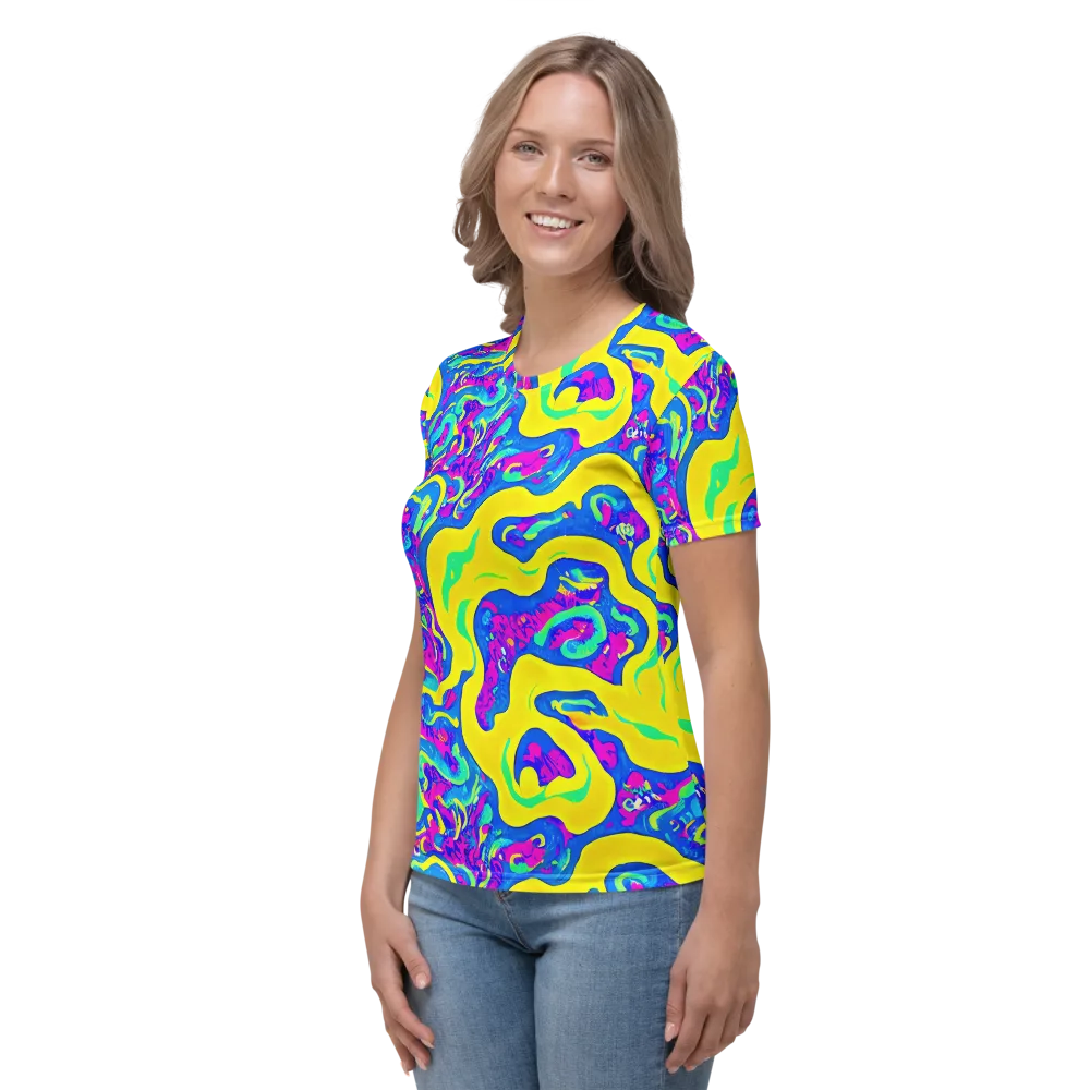 Fevered Flow on Women's Crew Neck T-Shirt — Left