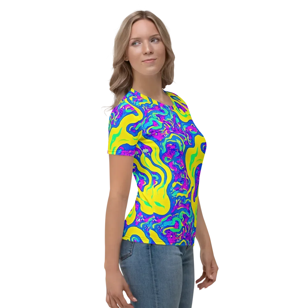 Fevered Flow on Women's Crew Neck T-Shirt — Right