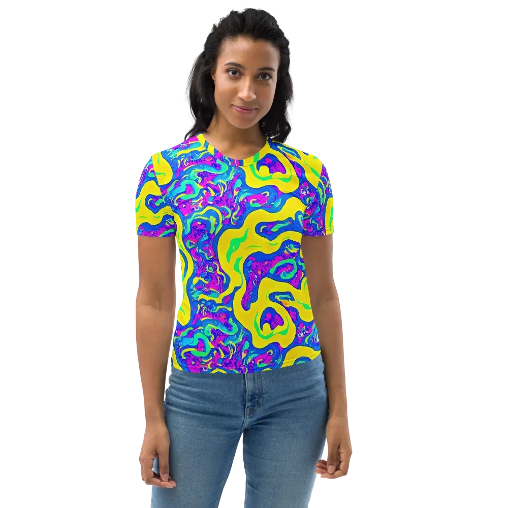 Fevered Flow on Women's Crew Neck T-Shirt — Front