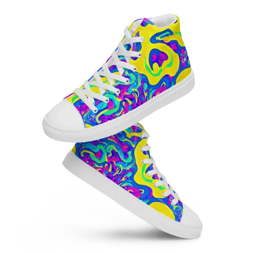 Fevered Flow on a Women's High Top Canvas Shoes