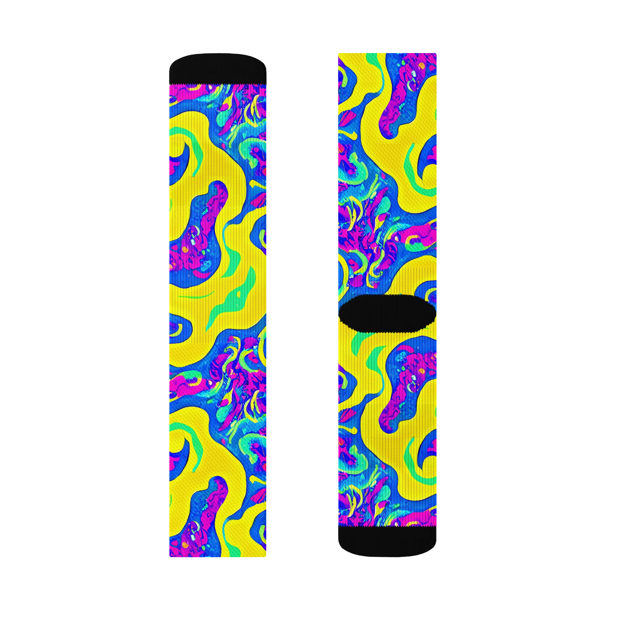 Fevered Flow on Socks — Left Sock