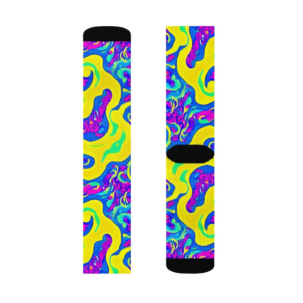 Fevered Flow on Socks — Right Sock