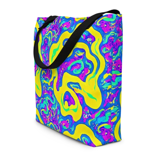 Fevered Flow on a Large Tote Bag W/ Pocket