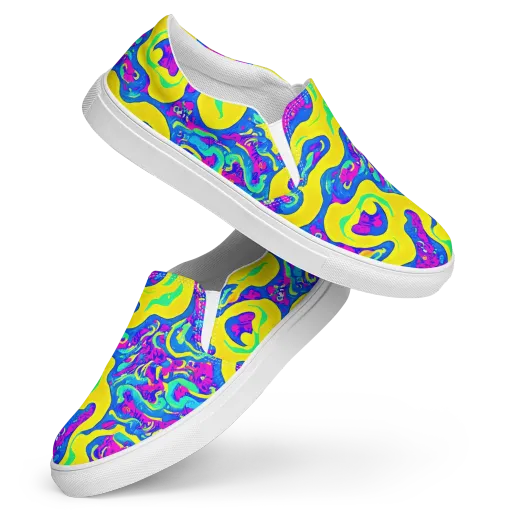Fevered Flow on a Women's Slip-On Canvas Shoes