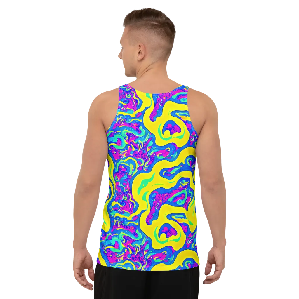 Fevered Flow on Men's Tank Top — Back
