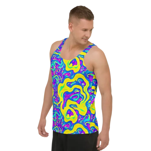 Fevered Flow on a Men's Tank Top