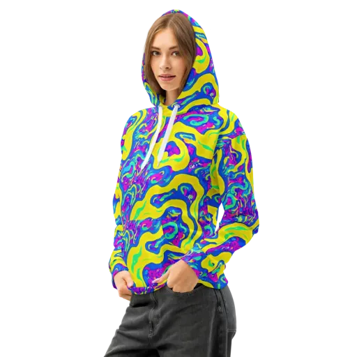 Fevered Flow on a Cotton Hoodie