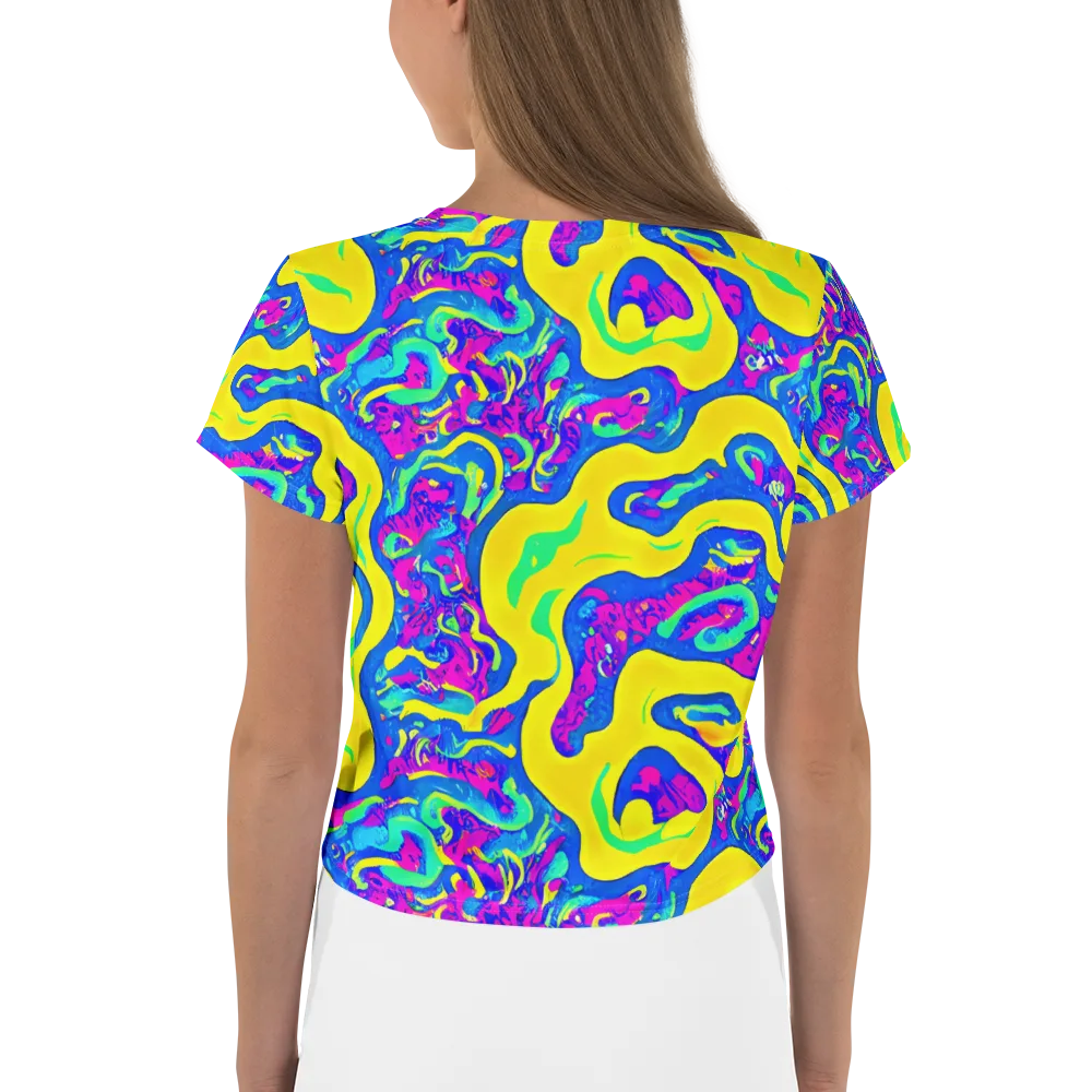 Fevered Flow on Crop Tee — Back