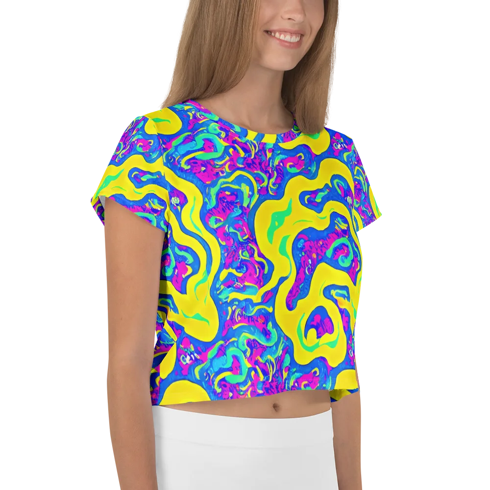 Fevered Flow on Crop Tee — Right