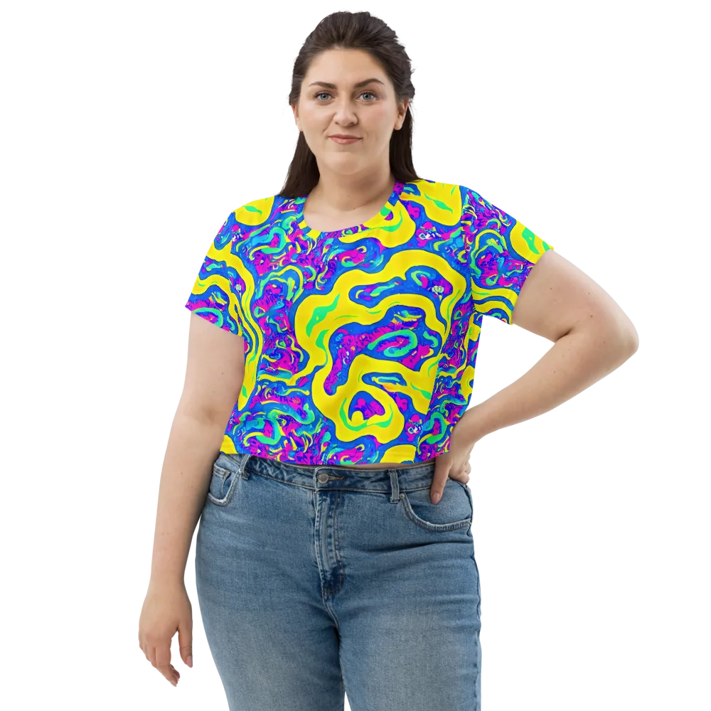 Fevered Flow on Crop Tee — Front