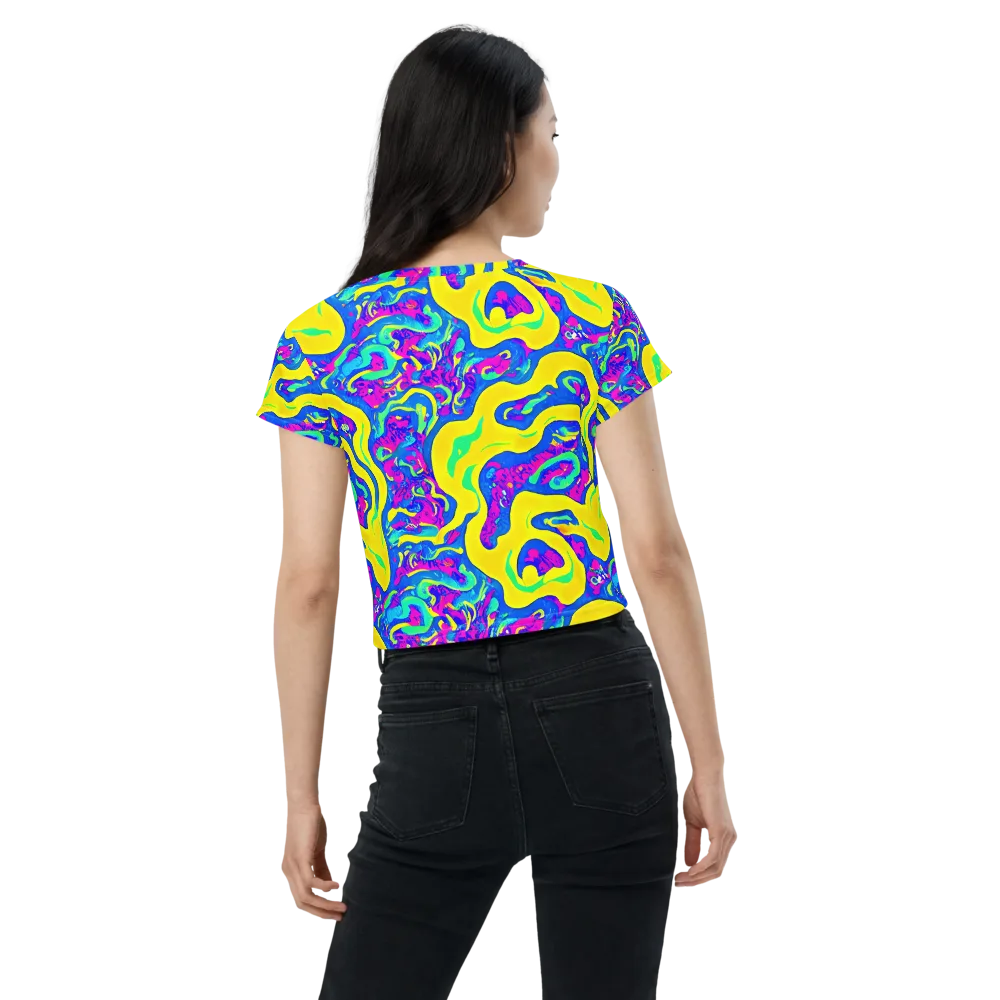 Fevered Flow on Crop Tee — Back