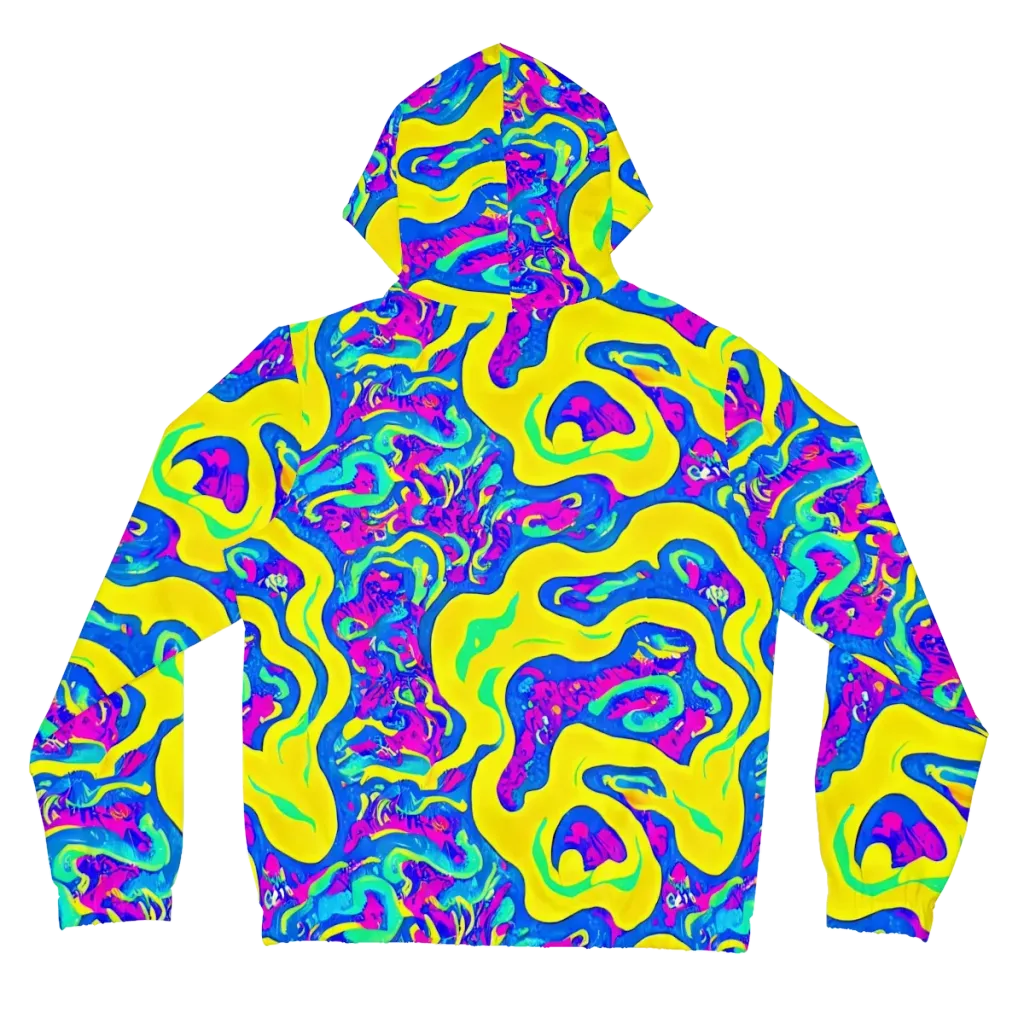 Fevered Flow on Women's Full-Zip Hoodie — Back