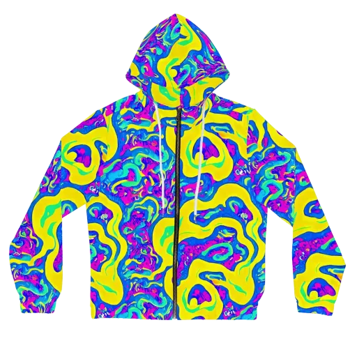 Fevered Flow on a Women's Full-Zip Hoodie