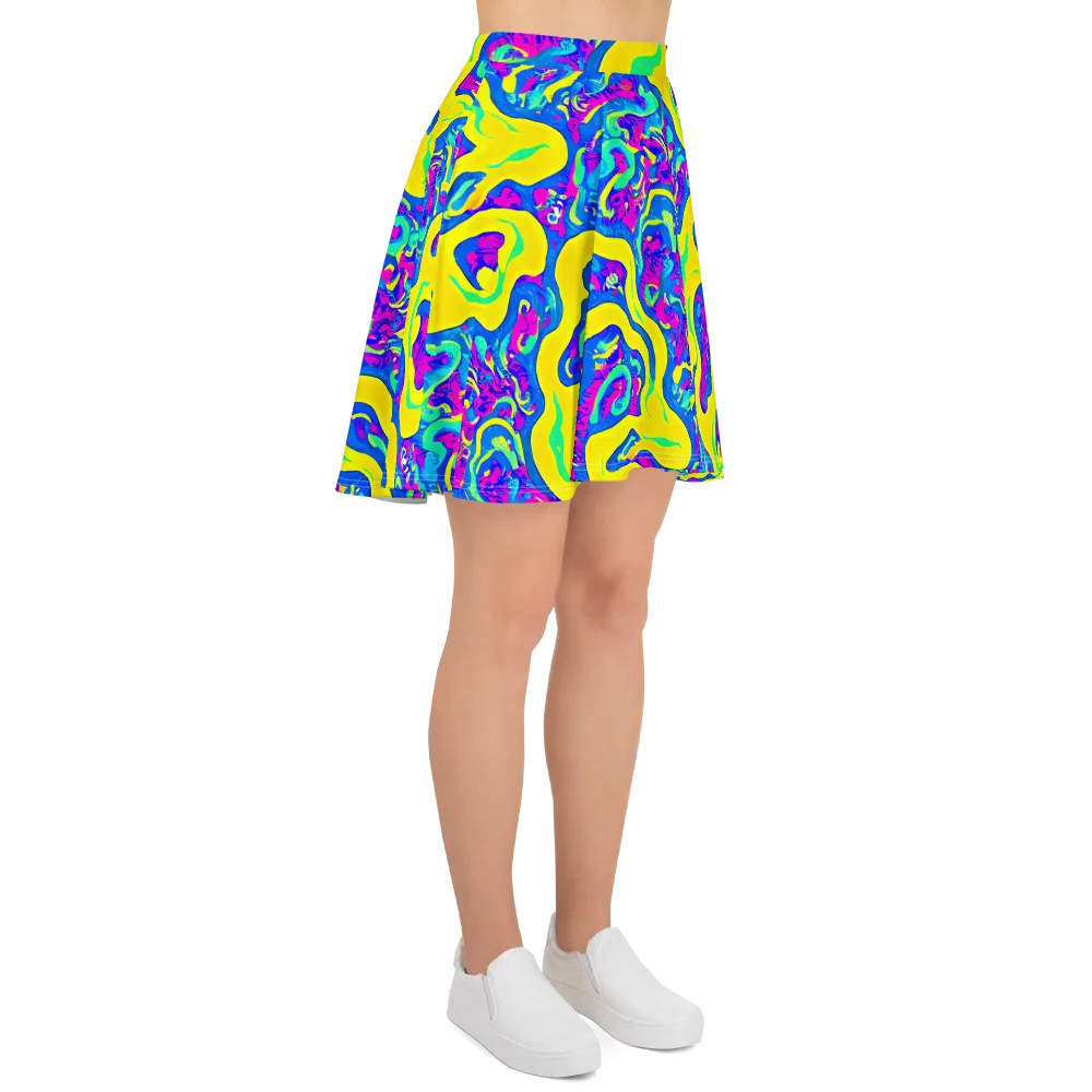 Fevered Flow on Skater Skirt — Right
