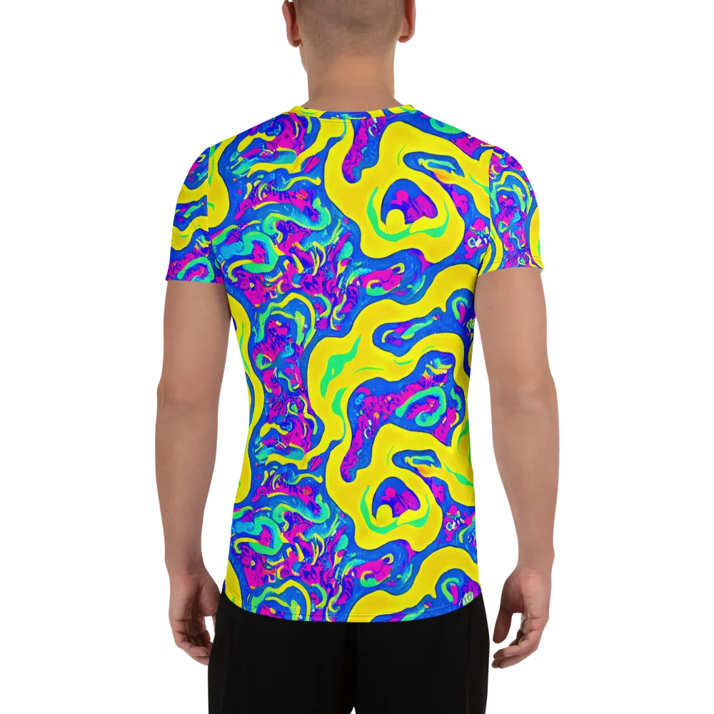 Fevered Flow on Men's Athletic T-Shirt — Back