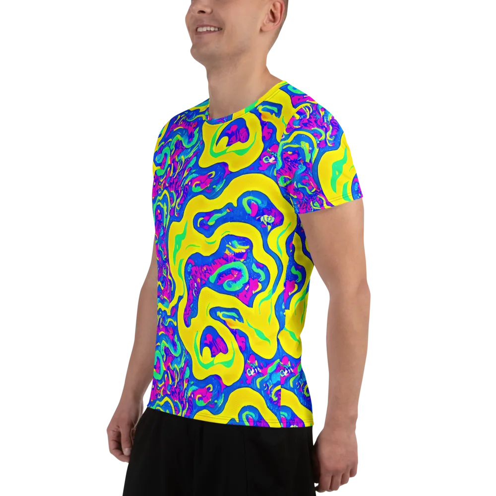 Fevered Flow on Men's Athletic T-Shirt — Left