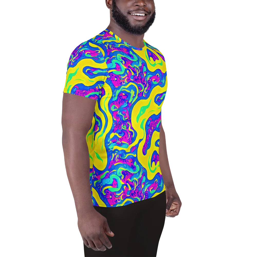 Fevered Flow on Men's Athletic T-Shirt — Right