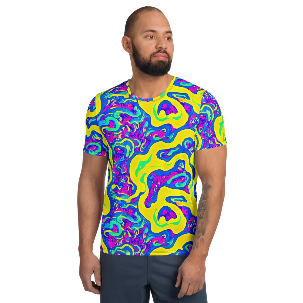 Fevered Flow on Men's Athletic T-Shirt — Front