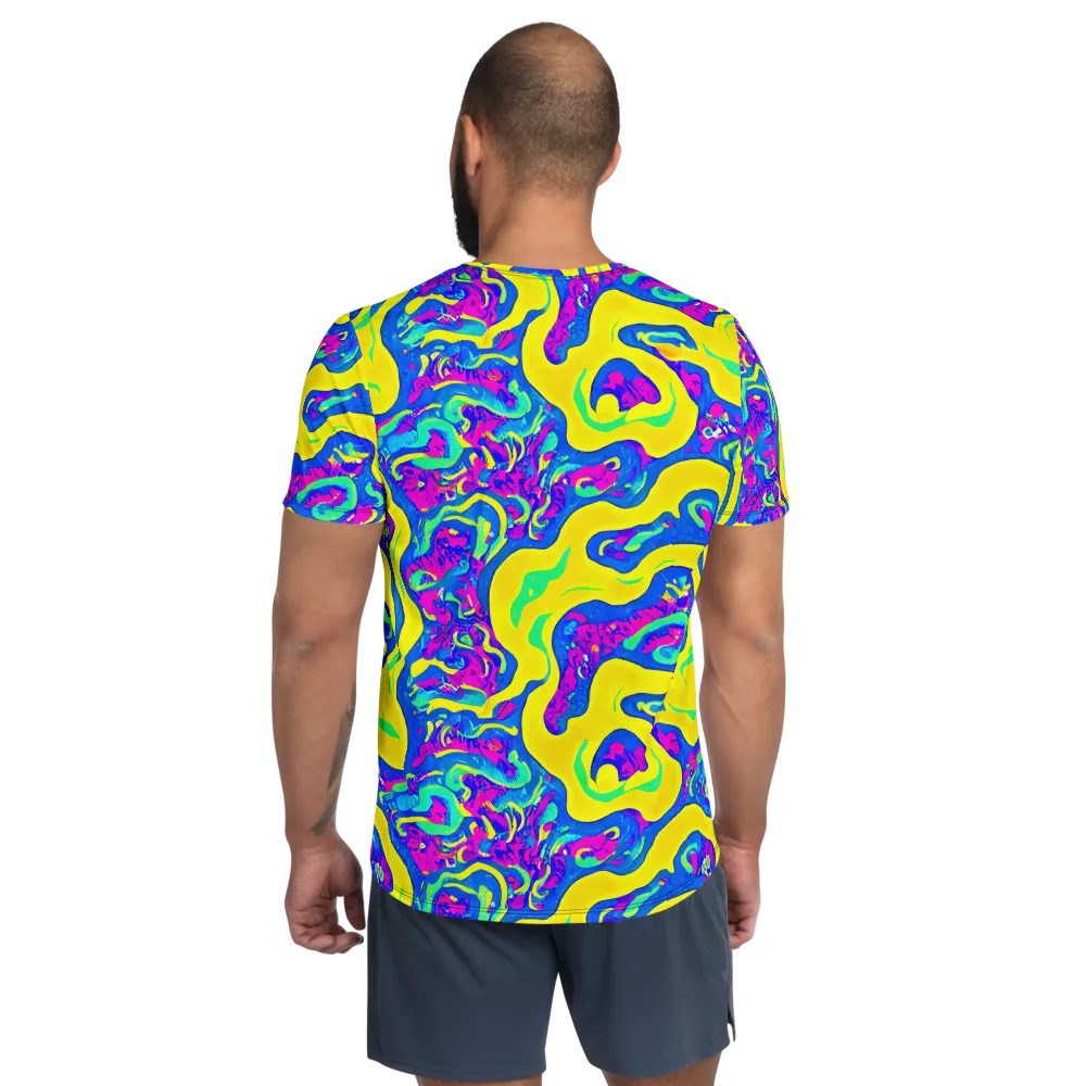 Fevered Flow on Men's Athletic T-Shirt — Back
