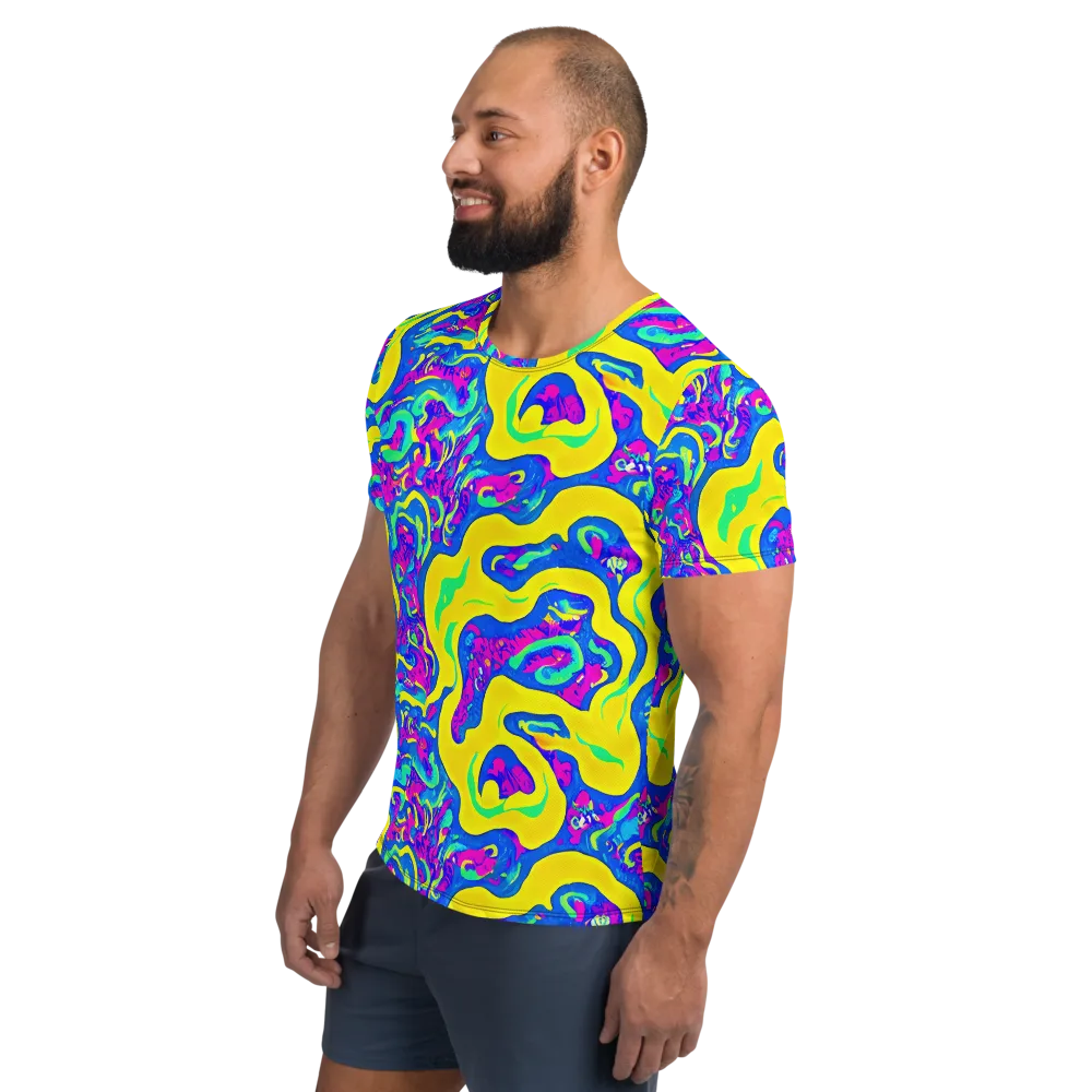 Fevered Flow on Men's Athletic T-Shirt — Left