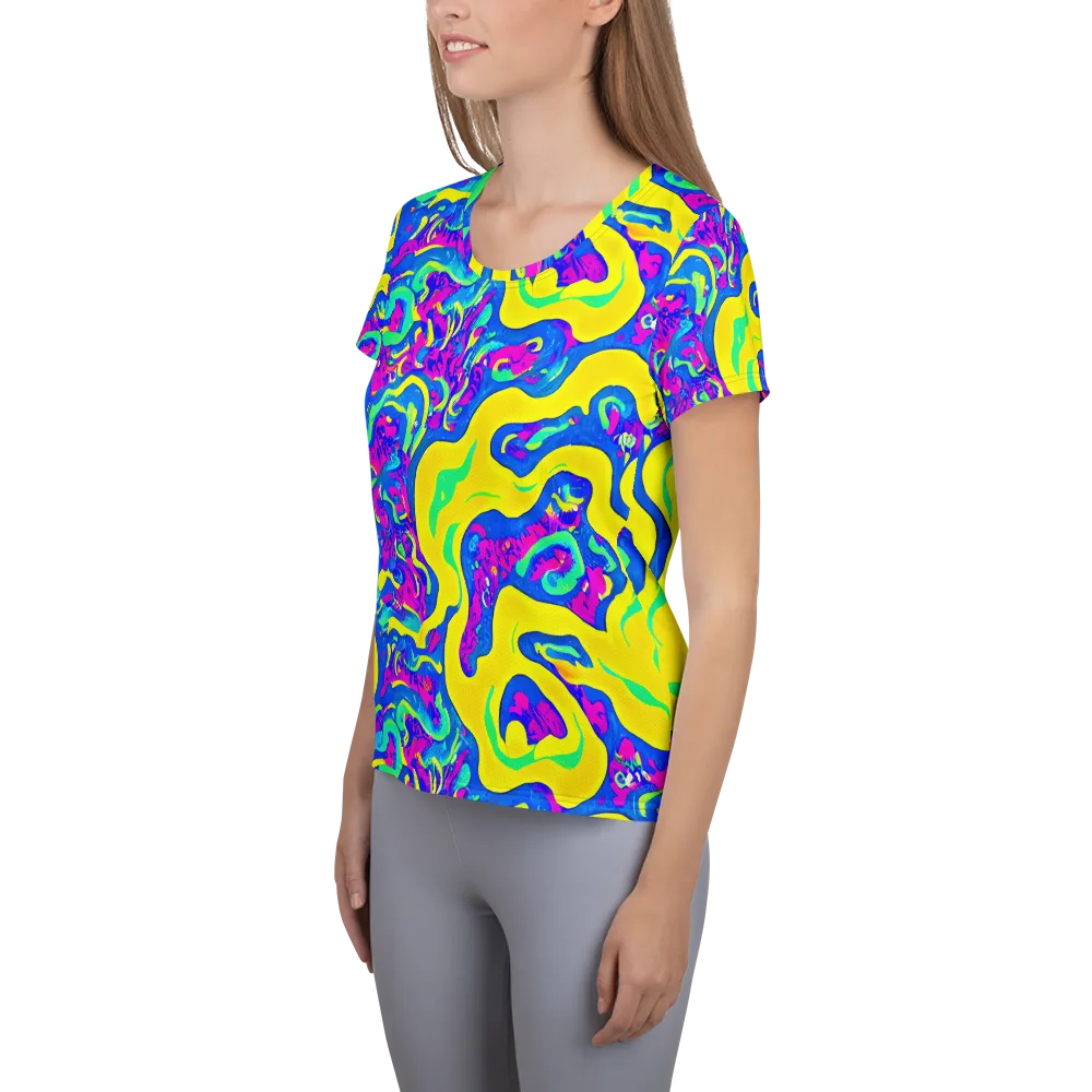 Fevered Flow on Women's Athletic T-Shirt — Left