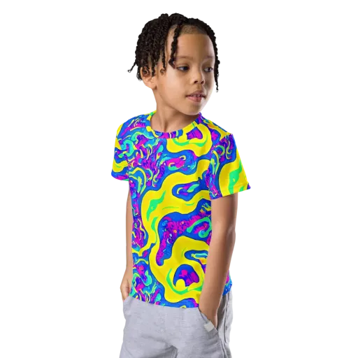 Fevered Flow on a Kids Crew Neck T-Shirt