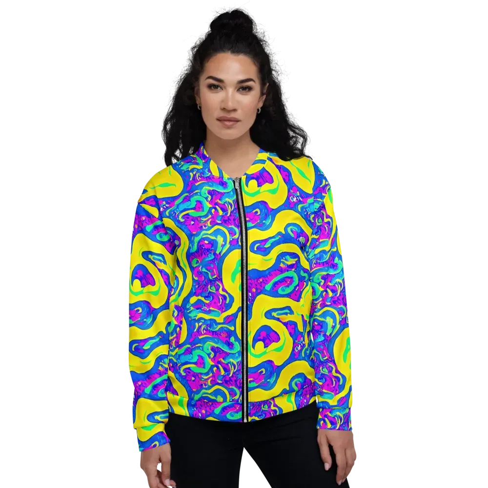 Fevered Flow on Bomber Jacket — Front