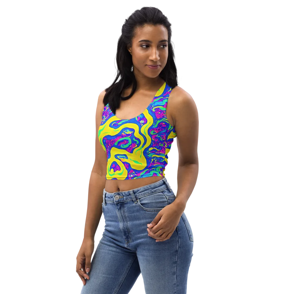 Fevered Flow on Crop Top — Left Front