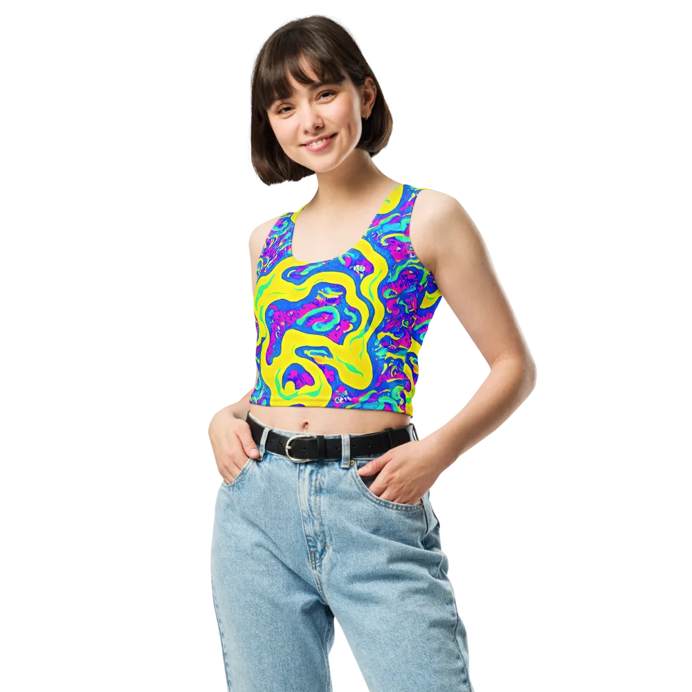Fevered Flow on Crop Top — Front