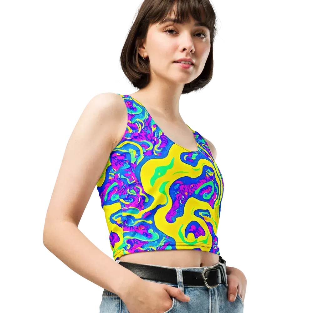 Fevered Flow on Crop Top — Right Front