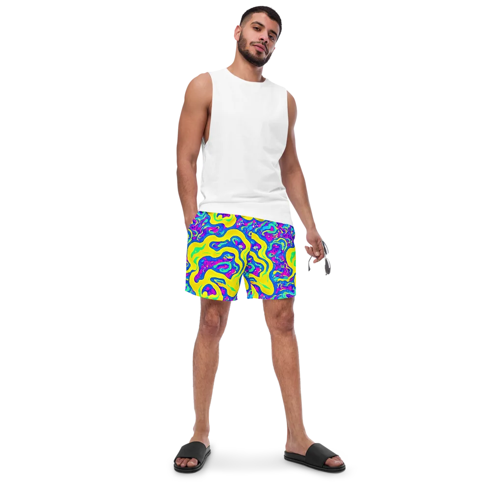 Fevered Flow on Swim Trunks — Front