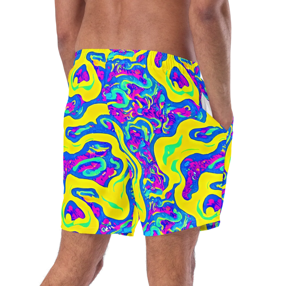 Fevered Flow on Swim Trunks — Right Back