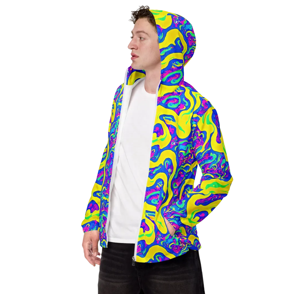 Fevered Flow on Men's Windbreaker — Left Front
