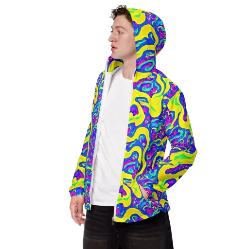 Fevered Flow on a Men's Windbreaker