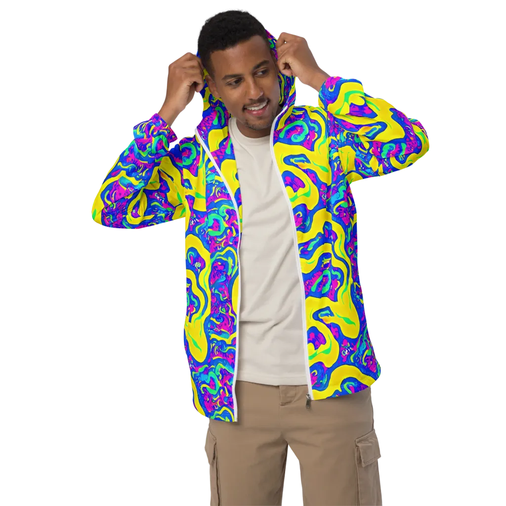 Fevered Flow on Men's Windbreaker — Front