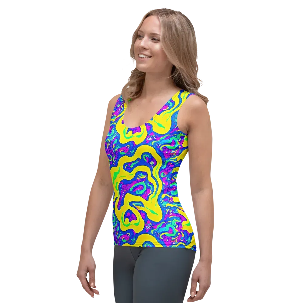 Fevered Flow on Women's Tank Top — Left Front