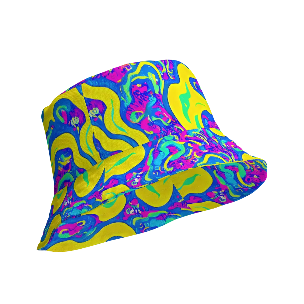 Fevered Flow on Reversible Bucket Hat — Product details Outside