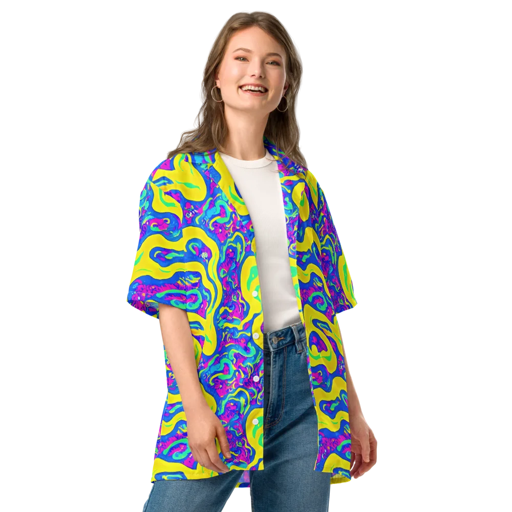 Fevered Flow on Button Shirt — Front