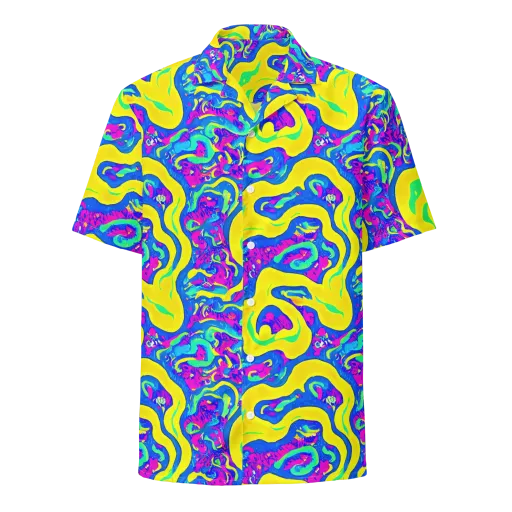 Fevered Flow on a Button Shirt