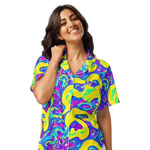 Fevered Flow on a Women's Short Sleeve Pajama Top