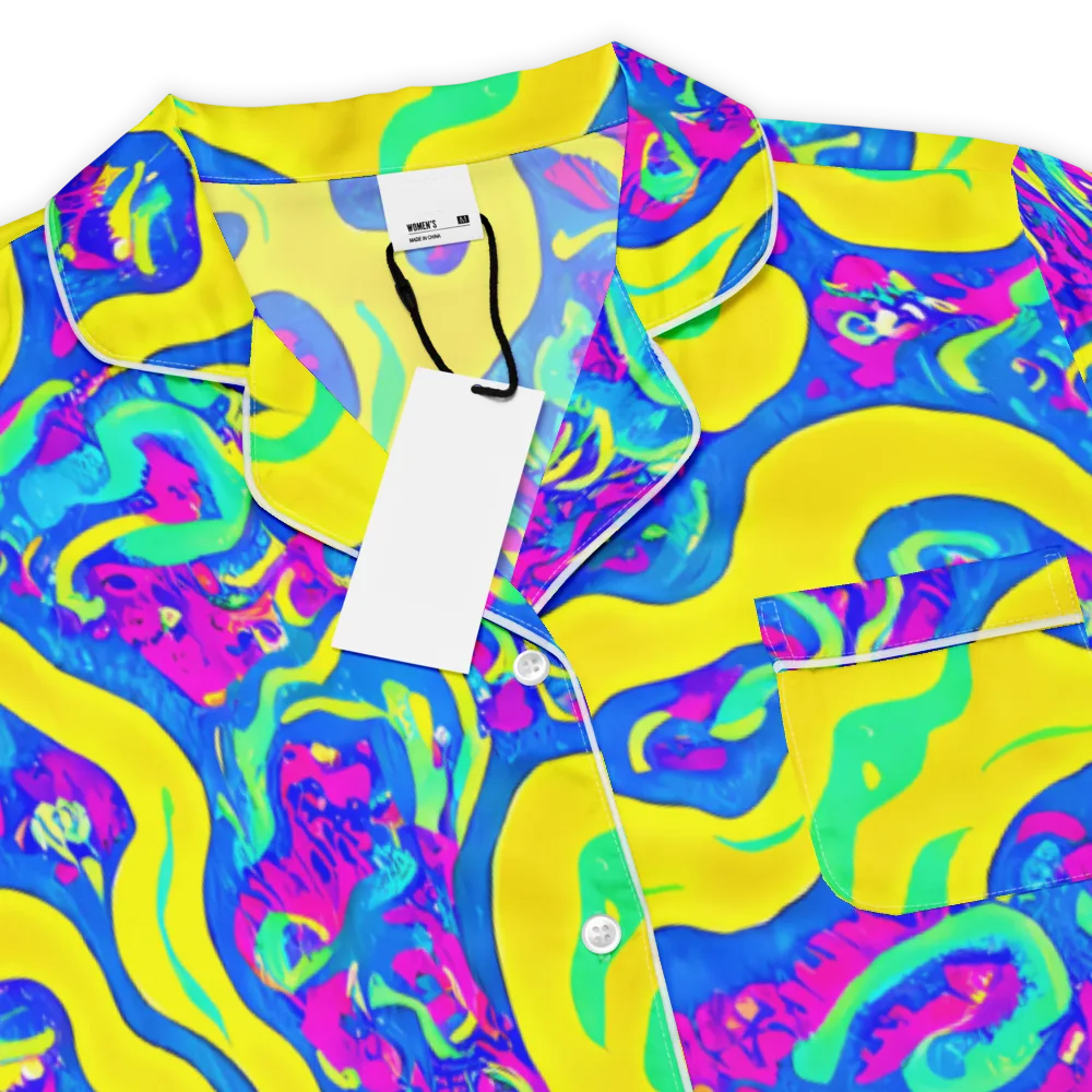 Fevered Flow on Women's Short Sleeve Pajama Top — Product details