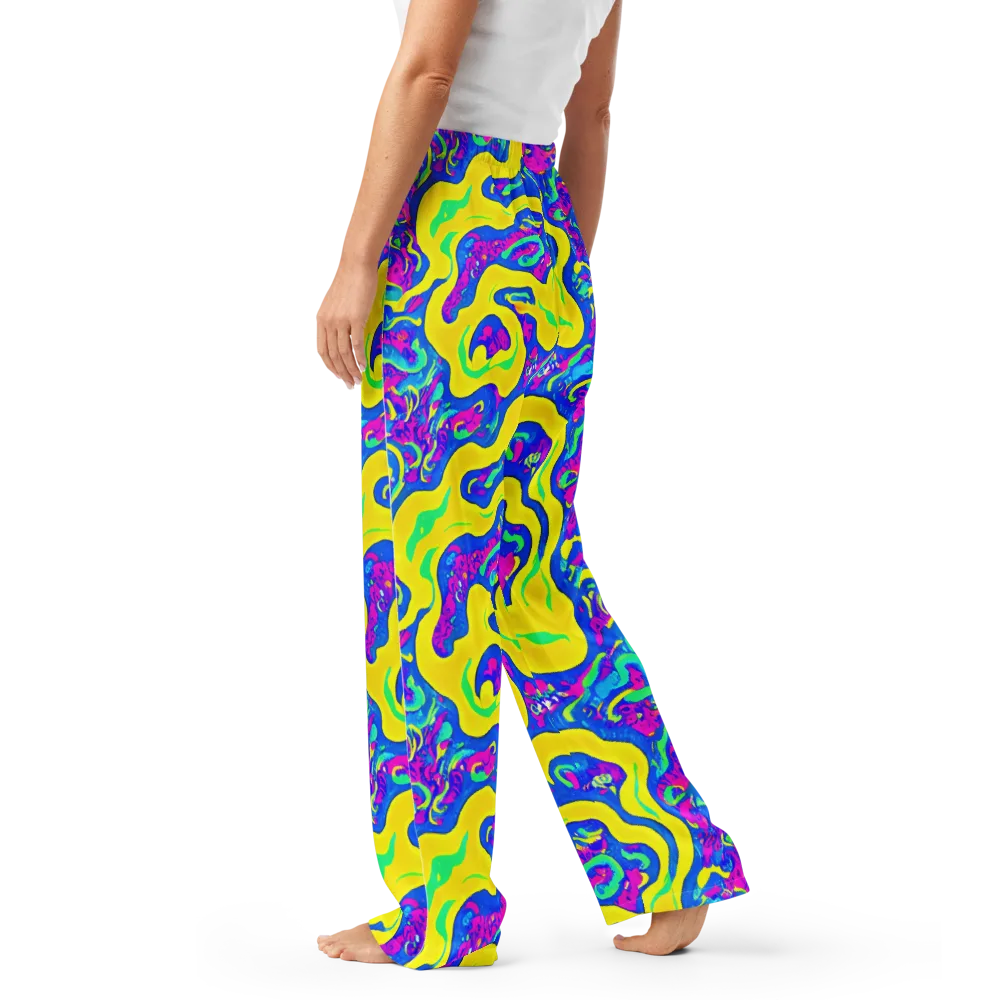 Fevered Flow on Women's Pajama Pants — Left