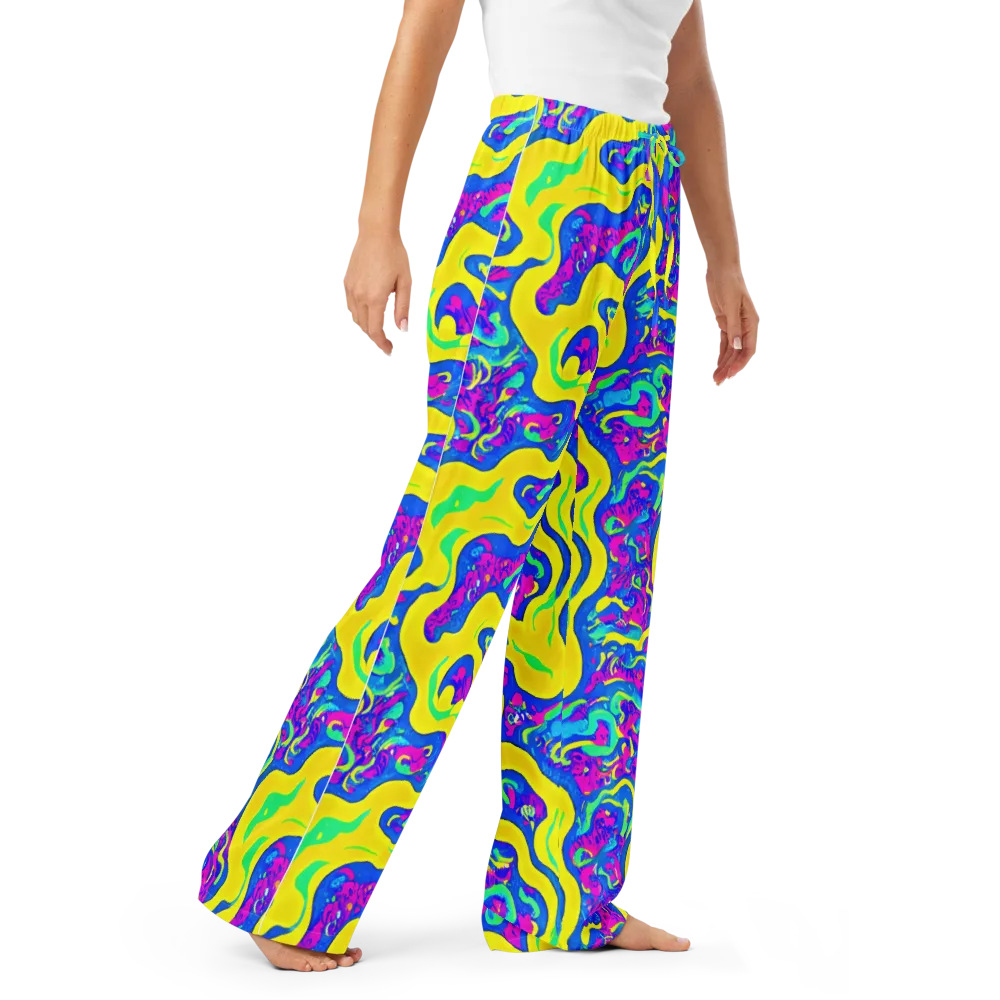 Fevered Flow on Women's Pajama Pants — Right Front