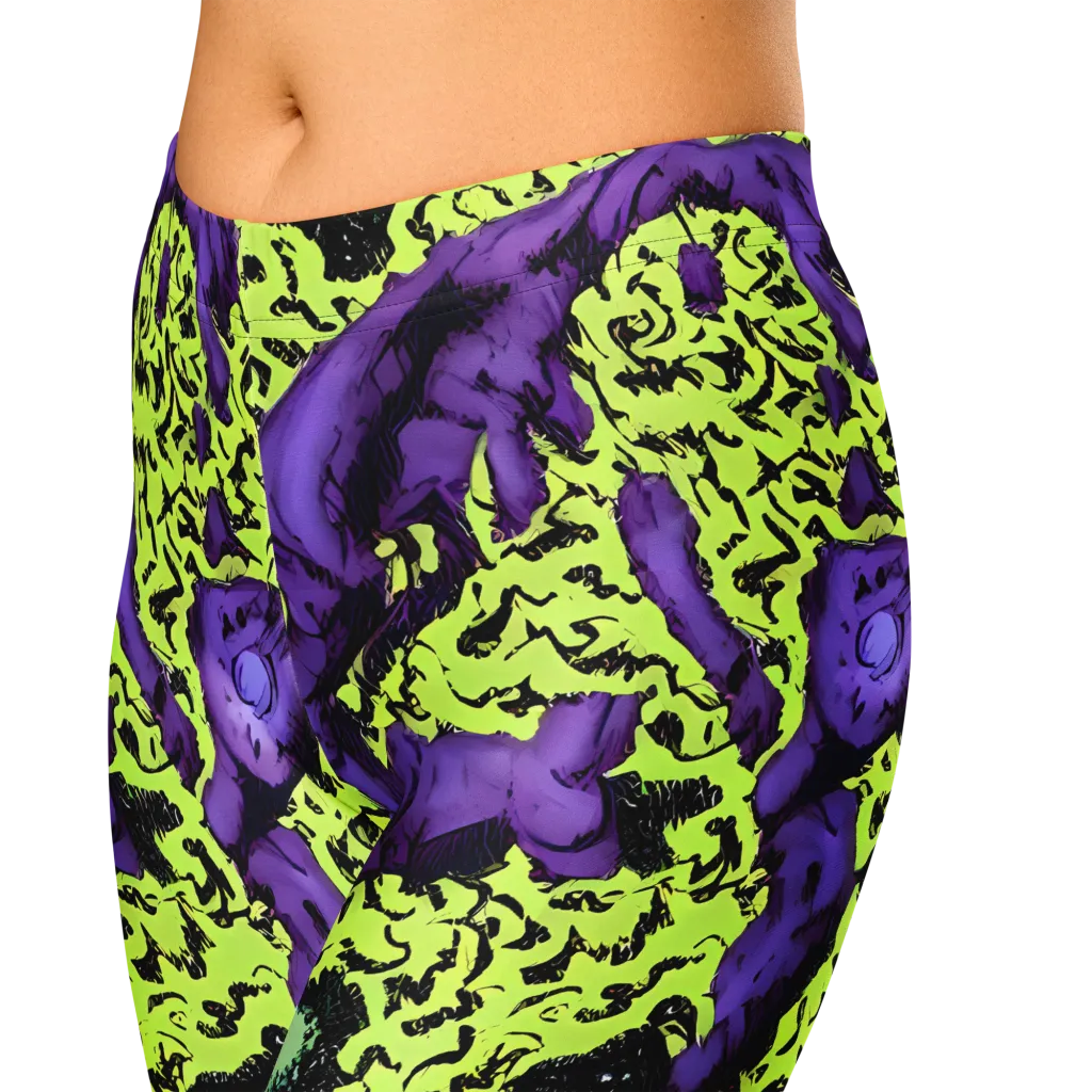 Violet Mayhem on Capri Leggings — Zoomed-in