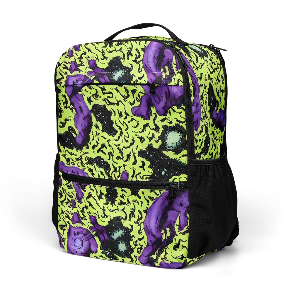 Violet Mayhem on Utility Backpack — Left Front