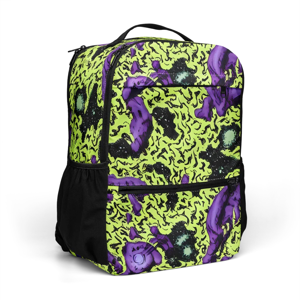 Violet Mayhem on Utility Backpack — Right Front