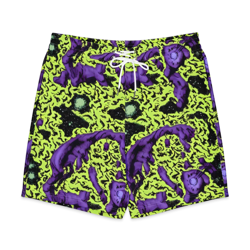 Violet Mayhem on Men's Board Shorts — Front